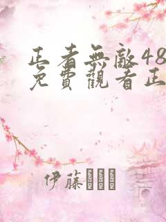 正者无敌48集免费观看正片