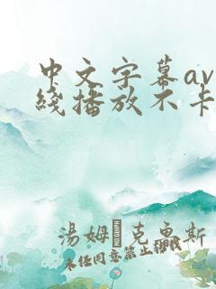 中文字幕av在线播放不卡