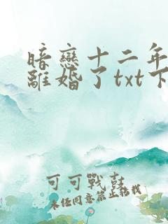 暗恋十二年的他离婚了txt下载