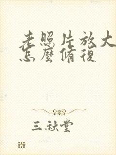 老照片放大模糊怎么修复