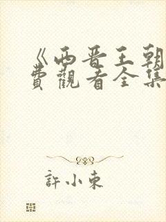 《西晋王朝》免费观看全集高清