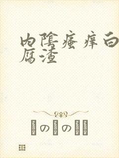 内阴瘙痒白带豆腐渣