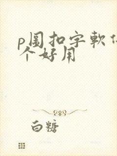 p图扣字软件哪个好用