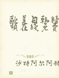 欧美日韩精品视频在线免费观看
