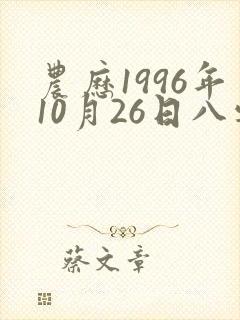 农历1996年10月26日八字算命