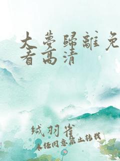 大梦归离免费观看高清