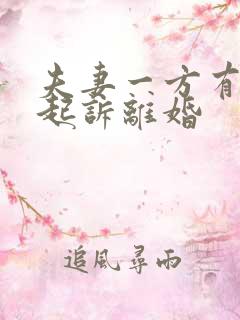 夫妻一方有外遇起诉离婚