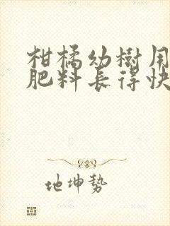 柑橘幼树用什么肥料长得快