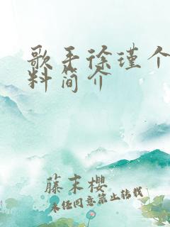 歌手徐瑾个人资料简介