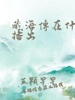 藏海传在什么台播出