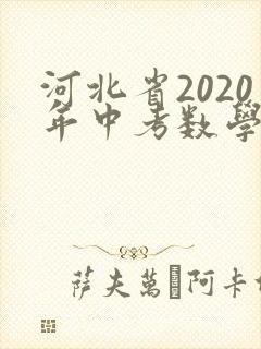 河北省2020年中考数学试卷及答案 河北省2020年中考数学试卷及答案