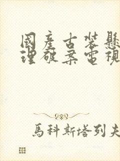 国产古装悬疑推理破案电视剧