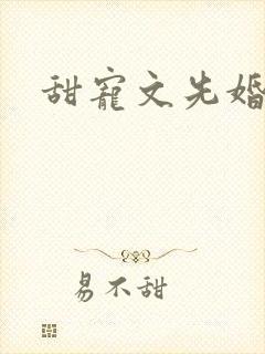 甜宠文先婚后爱