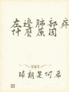左边肺部疼痛是什么原因 左边肺部疼痛是什么原因