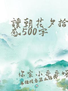 读朝花夕拾读后感500字