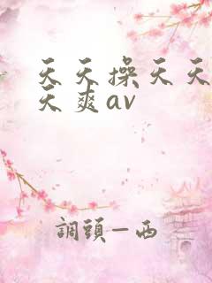 天天操天天干天天爽av
