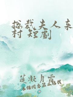 总裁夫人来自农村 短剧