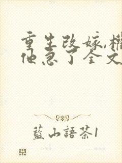 重生改嫁,权臣他急了全文小说
