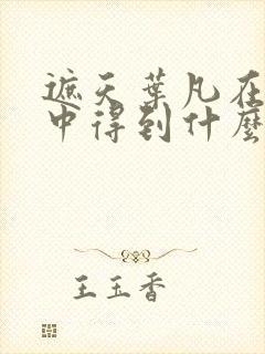 遮天叶凡在紫山中得到什么