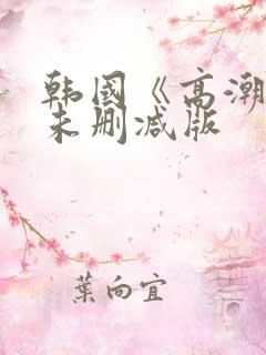 韩国《高潮3》未删减版