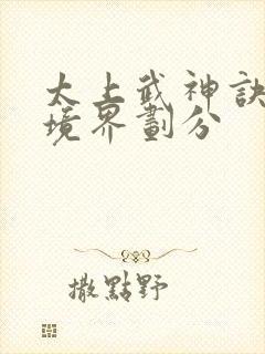 太上武神诀修为境界划分