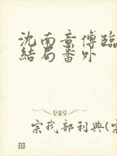 沈南意傅临洲大结局番外