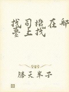 找司机在哪个平台上找