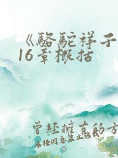 《骆驼祥子》第16章概括