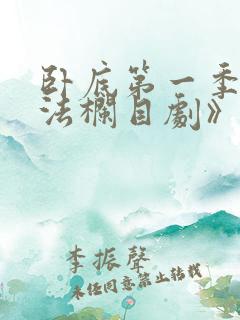 卧底第一季《普法栏目剧》