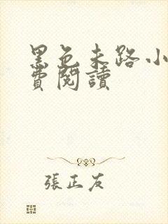 黑色未路小说免费阅读