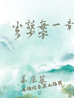小说每一章大概多少字