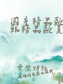国产精品欧美日韩精品欧美