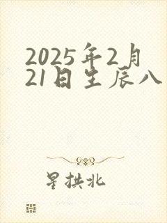 2025年2月21日生辰八字