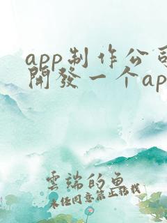 app制作公司开发一个app价格