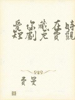 爱你藏在时光里短剧免费观看 爱你藏在时光里短剧免费观看