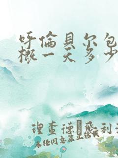 呼伦贝尔包车大概一天多少钱