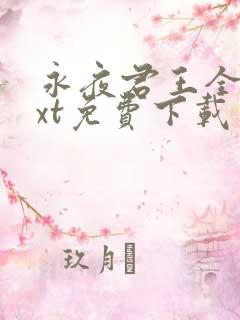 永夜君王全本txt免费下载