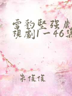 雪豹坚强岁月电视剧1一46集