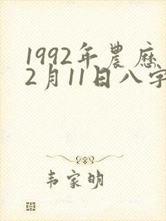 1992年农历2月11日八字命格
