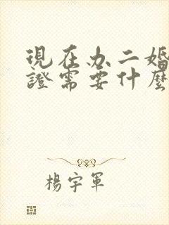 现在办二婚结婚证需要什么证件