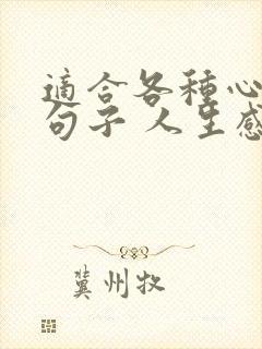适合各种心情的句子 人生感悟