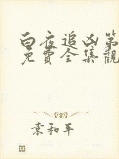 白夜追凶第二季免费全集观看