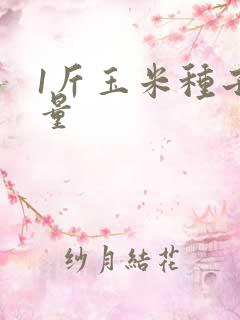 1斤玉米种子产量