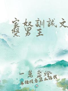 家奴训诫文小说双男主