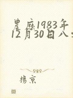 农历1983年12月30日八字排盘