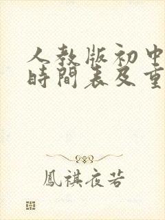人教版初中历史时间表及重大事件