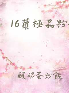 16萝极品粉嫩