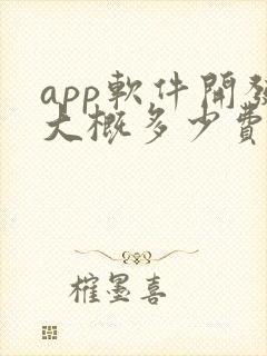 app软件开发大概多少费用
