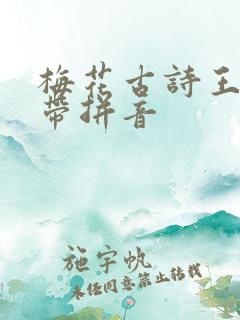 梅花古诗王安石带拼音