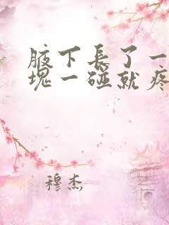 腋下长了一个肿块一碰就疼